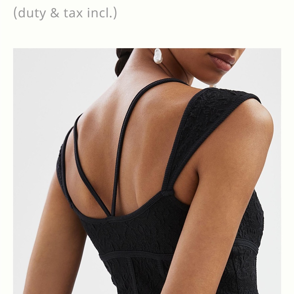 Anthropologie black fitted dress M NWT - Picture 2 of 12